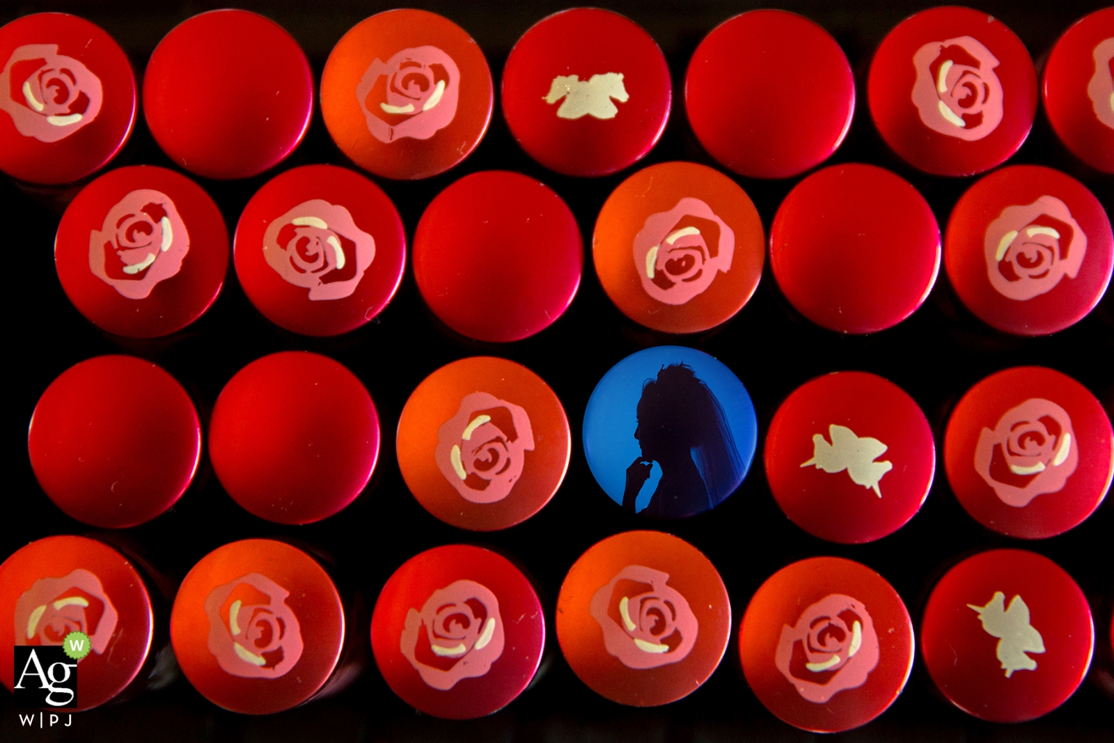 Creative portrait of the bride as a silhouette in Beijing 