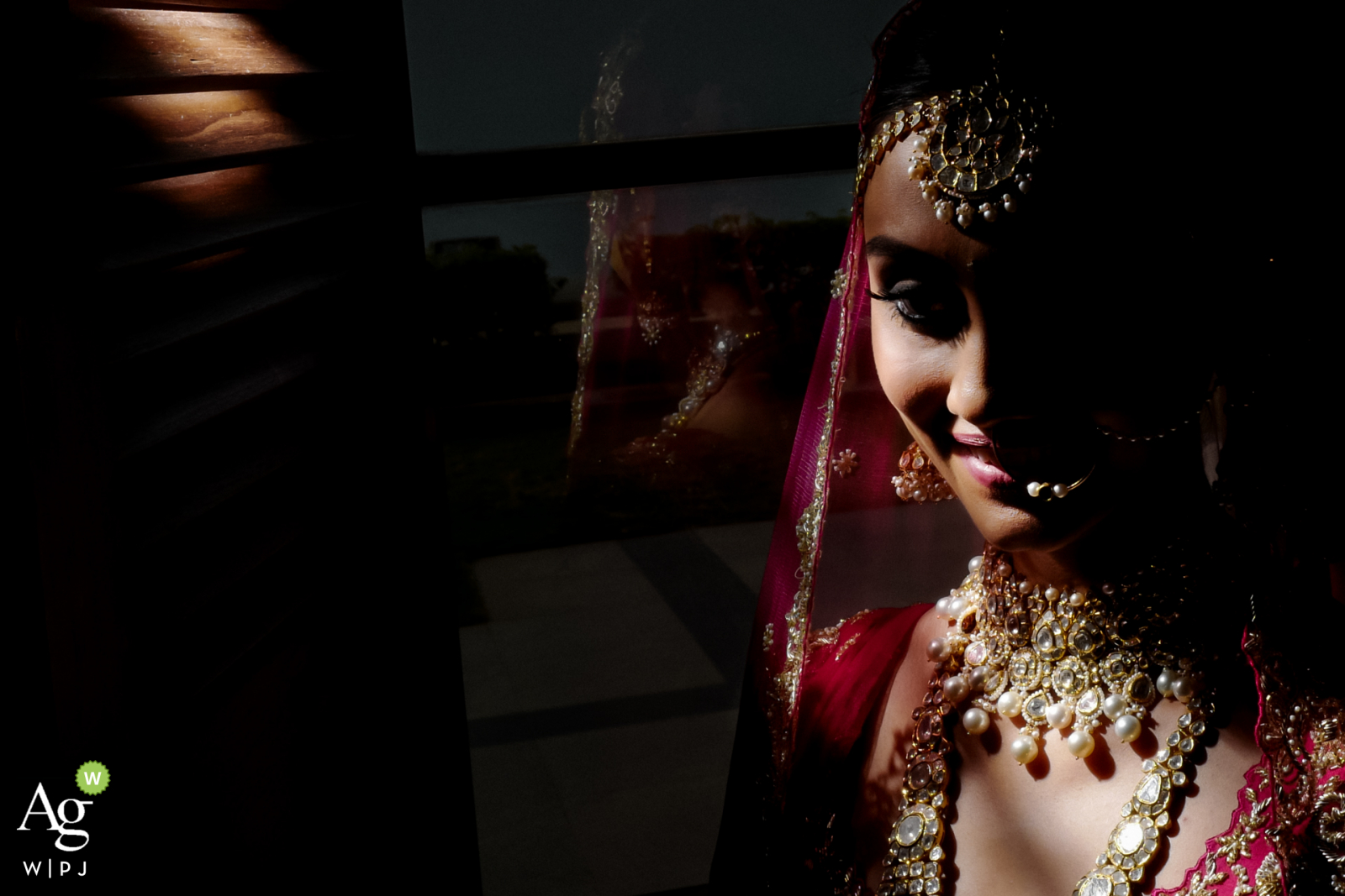 Mumbai, India Ritratto di sposa e gioielli | Fotografia del giorno del matrimonio