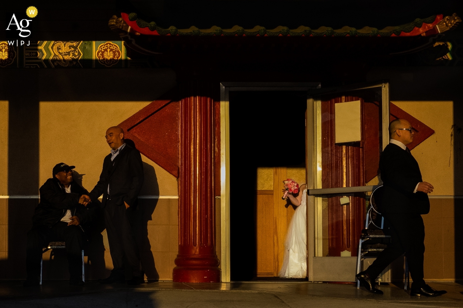 Vor dem Bankett bei einer Hochzeit in San Jose abhängen