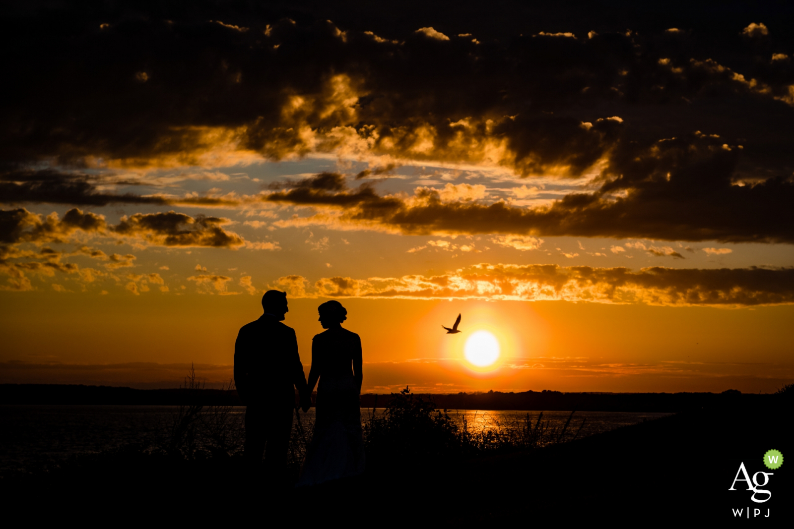 Warwick Country Club Sunset after a storm | Wedding Venue Photo of the Bride and Groom