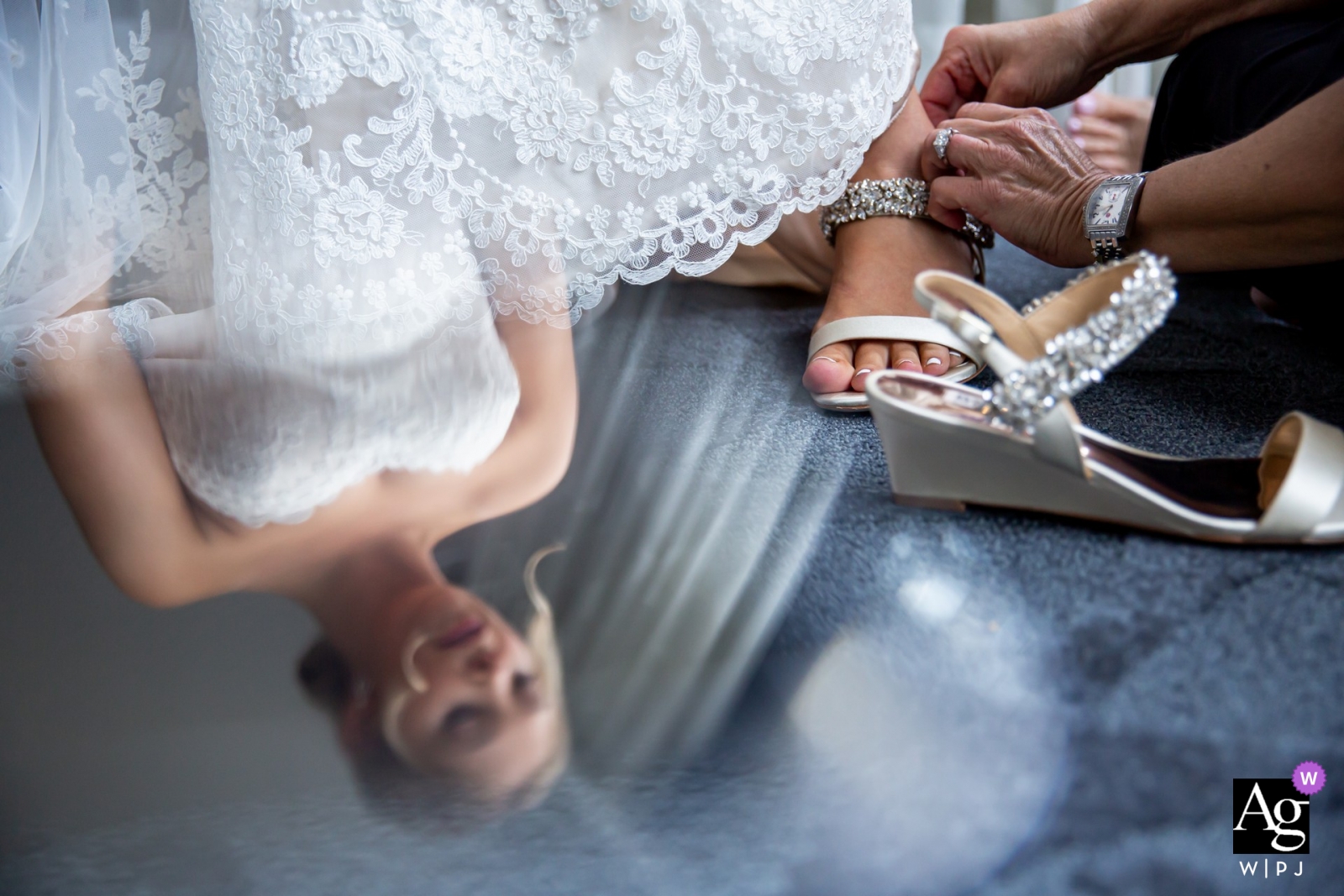 Renaissance Hotel, Chicago, Illinois, Hochzeitsortfotografie – Schuhdetailbild