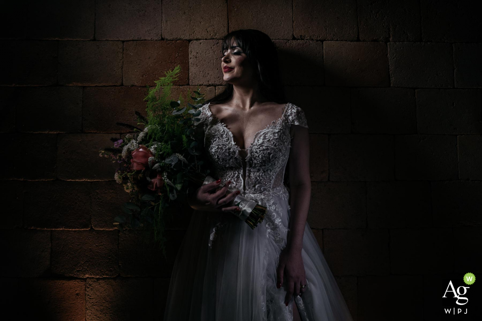 Allegro Buffet - São Caetano do Sul wedding venue picture | A soft lit portrait of the bride with a very serene and happy expression