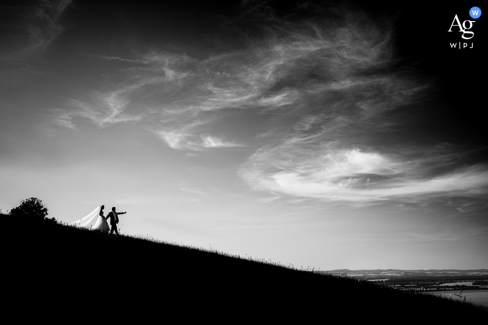 Radějov Dunkler Horizont Hochzeitstagfotografie