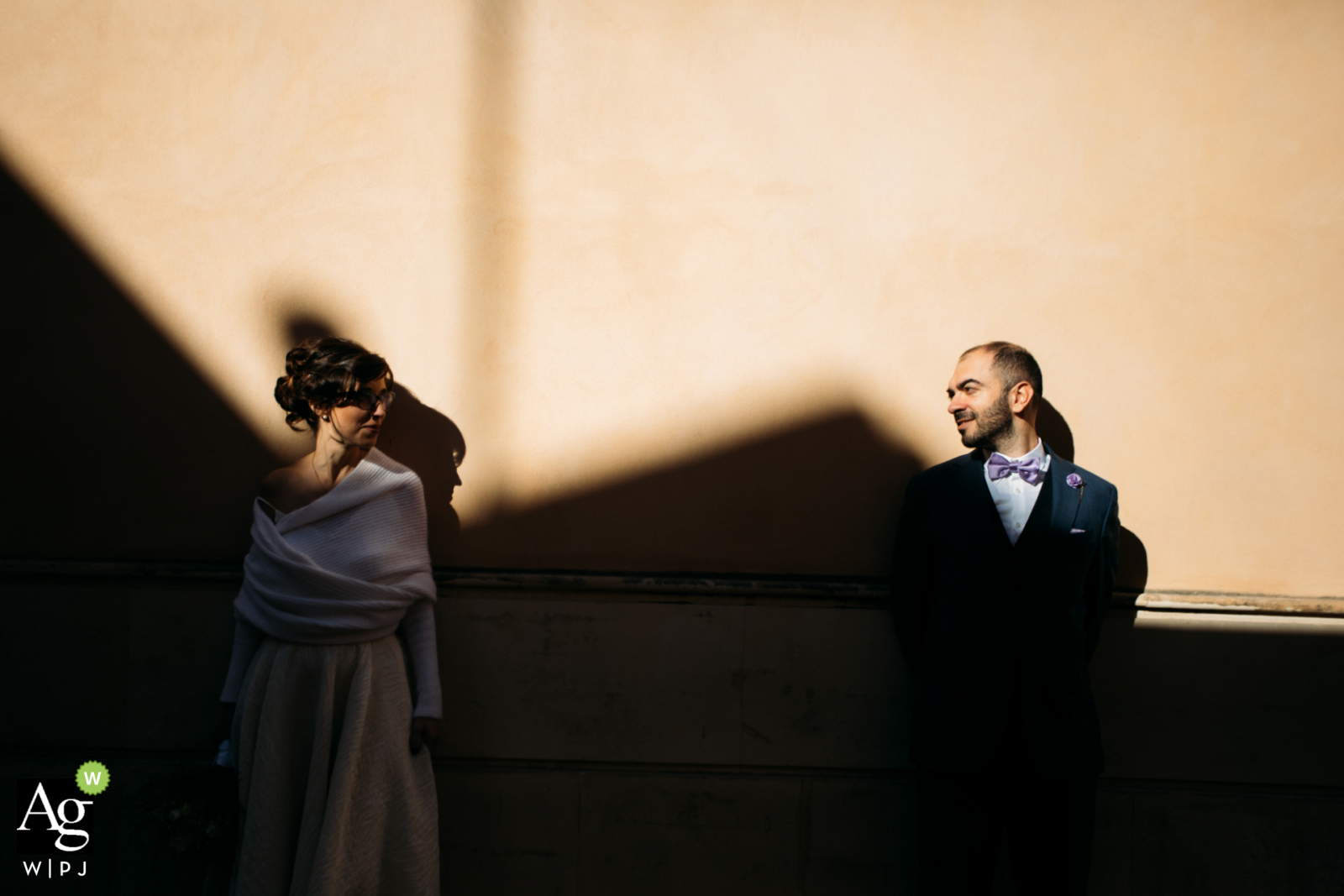 Photo by: <a href="https://www.wpja.com/photos/artistic-wedding-photographers/2586102">Alessandro Castelli - Siracusa Siracusa Syracuse, Sicily artistic wedding couple portrait using light and shadow