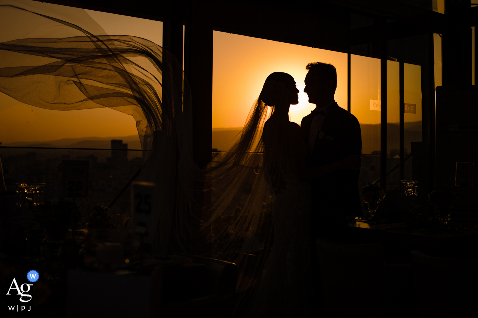 Mersin Divan Hotel Turkey Couple posing in the afternoon sunlight on the hotel roof during wedding picture session