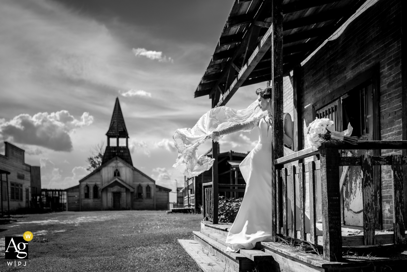 Dolna Malina BUFO film studio creative bridal portrait from the official shoot we did with the couple in the old town