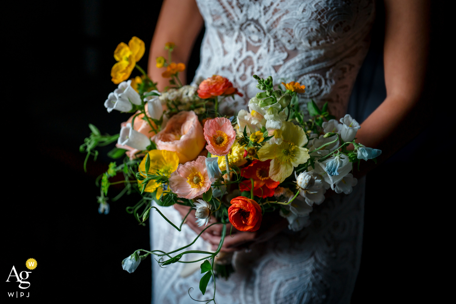 Washington DC bride having her picture taken with her beautiful bridal bouquet at The Royal Sonesta DC Hotel