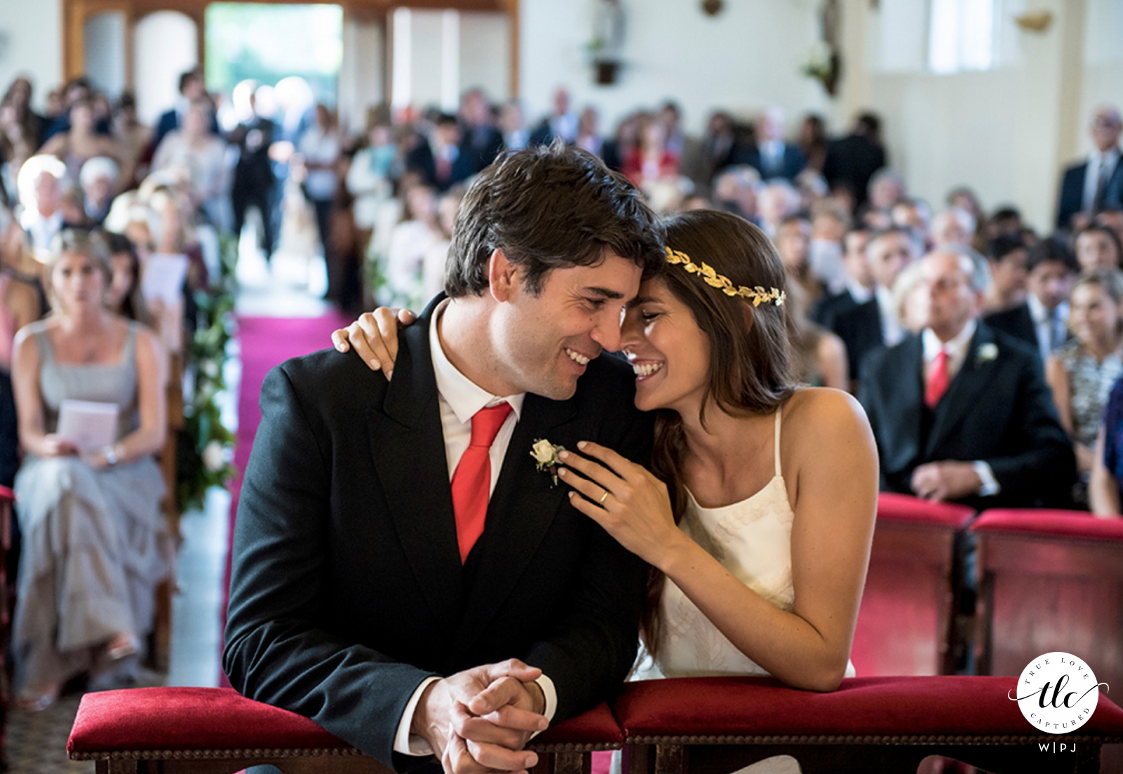 Buenos Aires, Argentina ceremonia de boda de la pareja en el altar