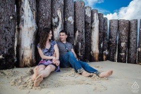 Cap Ferret Artful Engagement Picture of Two lovers on the beach