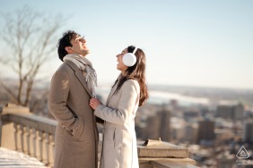 In front of the Iglesia de Santa María in Cazorla, Jaén, Spain, the couple’s pre-wedding portrait highlights their happiness, framed by the church’s elegant stonework and the romance of southern Spain.