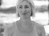 BW lifestyle portrait of wedding photographer Ruth Blamire-Brown