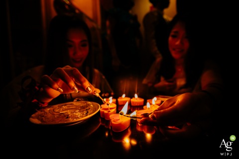 Lighting the candles - Guangdong Home Photography on Actual Wedding Day Guangdong Home Photography on Actual Wedding Day | Lighting the candles