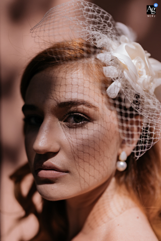 Sao Paulo wedding planning - Brazil portrait photography of the bride with her stunning veil