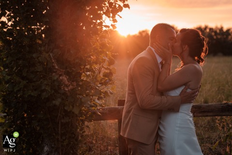 Soft, fleeting light breaks through the clouds for a rare five-minute golden hour portrait at the Nouvelle grange de la Chevallerie in Angers, France.