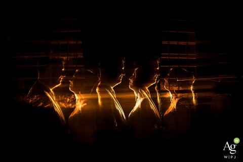 Playing with dramatic light and shadows, this artistic portrait at Kasteel de Wittenburg in Wassenaar emphasizes the architectural elegance of the historic castle setting in Leiden.