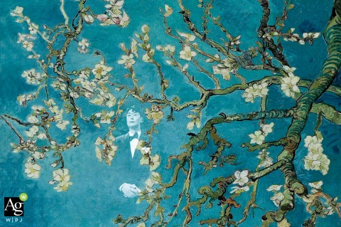 Groom Awaiting Ceremony in Kaifeng Henan - Creative and Candid Preparation Photography Before the ceremony in Kaifeng, Henan, the groom is creatively photographed as he waits in anticipation, offering a candid look at the preparation stage.