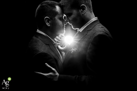 Body Language Reflects Connection in Close Couple’s BW Portrait at Seerose Resort and Spa Switzerland At Seerose Resort & Spa in Meisterschwanden, Switzerland, the couple is pictured in close proximity, their body language reflecting connection in a straightforward shot.