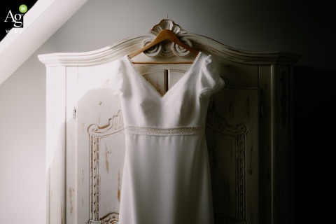 Elegant Bridal Accessories Shine During Anticipated Wedding Preparation in Orleans France Details of the bride's ensemble shine in Orleans, each carefully chosen accessory enhancing her style as part of the day’s preparation and anticipation.