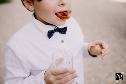 A Young Boy’s Playful Spirit Delights Wedding Celebration Guests in Orleans France A lively display of youthful energy is on show in Orleans, where a young boy embodies the playful kid spirit that adds delight to the wedding celebration.