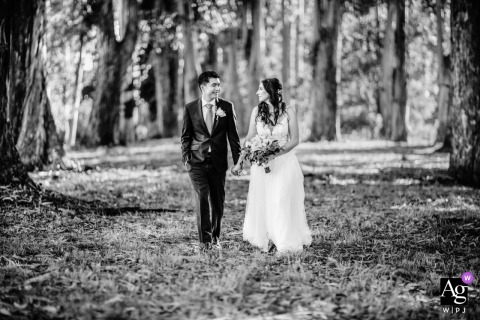 Couple Elegantly Posed In Decorated San Francisco Reception Venue Wedding Portrait The San Francisco reception venue, a wedding day portrait, the couple elegantly posed with the decorated space adding celebration and style to the composition.