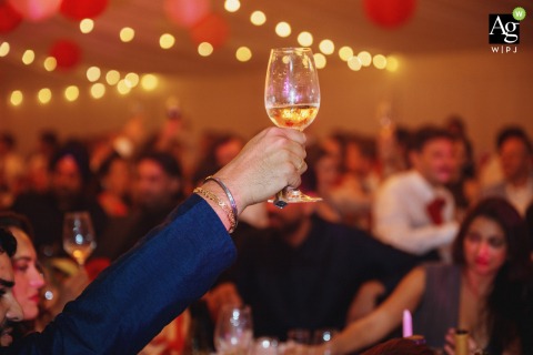 Family and Friends Raise Glasses in Celebration in a Private Birmingham, UK, Garden Gathering Friends and family come together in a private garden in Birmingham, UK, raising their glasses for a joyful toast.