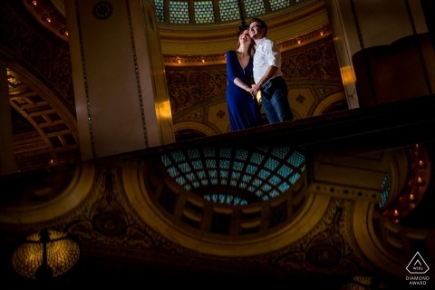 Chicago lit engagement photo shoot | magmod photographer