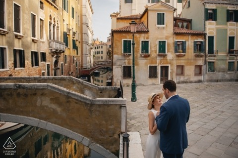 Czech Republic Engagement Photography Portrait session on the streets with a couple in shade