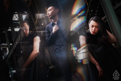 Prism engagement pictures of a couple | Fujian photographer pre-wedding shoot