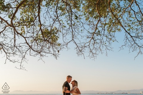Canopy of trees | pre-wedding engagement pictures | Puerto Vallarta portrait shoot