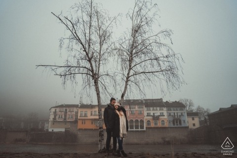 Lovech, Bulgaria Engagement Photos on a Foggy day 