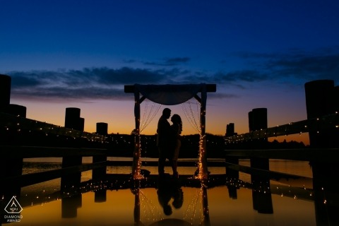 Los Angeles Wedding Photograph - Engagement Proposal Silhouette 