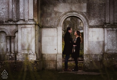 Pre-wedding portraits at Christchurch Priory | engagement photography session
