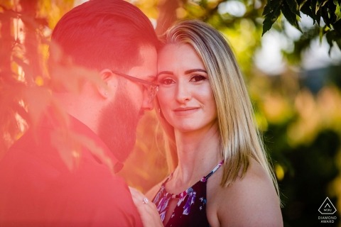 Engagement Photos from Philadelphia, Pennsylvania - Longwood Gardens  - Photographer: "I always look to add color and light. That's this."