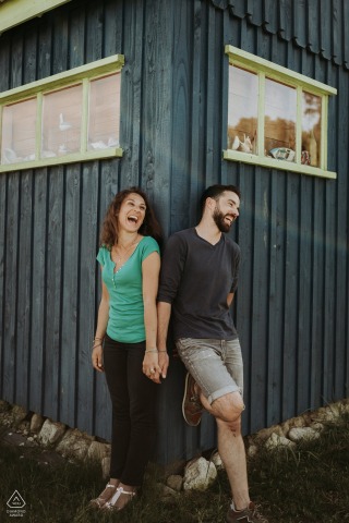 Ile d'Oléron France Couple picture in the village 
