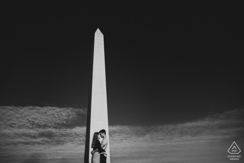 Engagement Photography Session from Washington Monument, Washington DC - Engagement session of the couple next to the Washington Monument 