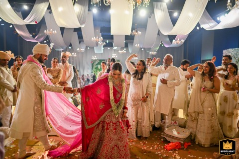 At Novotel, Jaipur, the couple circles the sacred fire, sealing their bond in marriage, captured by a WPJA photographer.