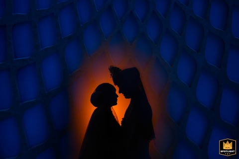 Bridal bliss and a groom's grace intertwine in a Winnipeg temple ceremony Double exposure of a bride and groom during a Hindu Temple wedding ceremony in Winnipeg.