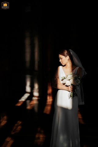 Sunlit Bride Portrait At Hempstead House, Long Island, NY Sunlit bride portrait at Hempstead House, Long Island, NY.