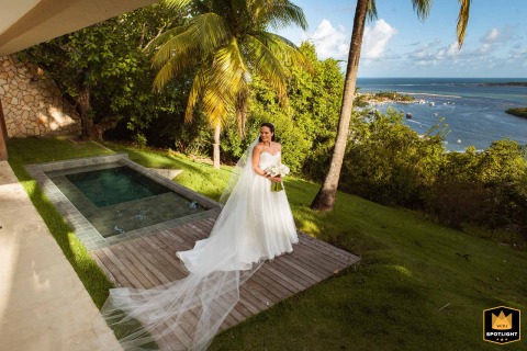 Bride on the Brazilian Coast: Awaiting Her Vows in Paradise Barra de São Miguel, Alagoas: A bride awaits her ceremony, framed by a stunning backdrop.