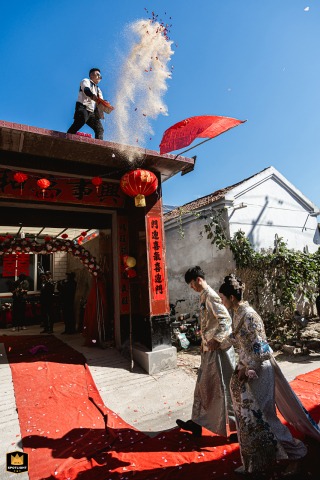 Couple Receives Wedding Blessings At Home Surrounded By Family In Shandong, China In their family home in Shandong, China, the couple receives well wishes for blessings as they begin their new life together surrounded by loved ones.