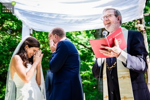 Wedding shoot during outdoor ceremony with Pennsylvania  couple