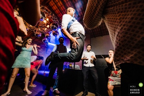 Espaço Lanai, Belo Horizonte, MG, Brazil wedding venue photo of crazy dance floor action at the reception party.