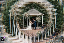 Creative repeating circular patterns captured during a wedding ceremony at Alexander Homestead, Charlotte, NC.