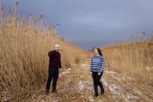 In Vaudreuil, Quebec, an engaged couple shares a playful session as he pretends a wheat stalk is a mustache. The rural vibes are beautifully captured by a talented WPJA photographer.