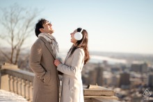 By Iglesia De Santa María In Cazorla, Spain, A Couple’s Happiness Is Framed In Romantic, Historic Stonework In front of the Iglesia de Santa María in Cazorla, Jaén, Spain, the couple’s pre-wedding portrait highlights their happiness, framed by the church’s elegant stonework and the romance of southern Spain.