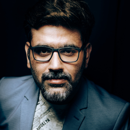 Studio portrait of Hyderabad documentary-style wedding photographer Sougata Mishra of Telangana India Hyderabad documentary wedding photography by Sougata Mishra of Telangana India
