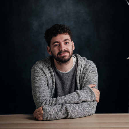Studio Portrait of Mattia Camozzi, Documentary Wedding and Elopement Photographer Mattia Camozzi, Documentary Wedding and Elopement Photography