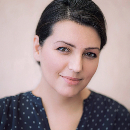 Soft focus studio portrait of Sofia wedding photographer Tatyana Chohadjieva of Bulgaria Sofia wedding and elopement photography by Tatyana Chohadjieva of the Bulgaria WPJA