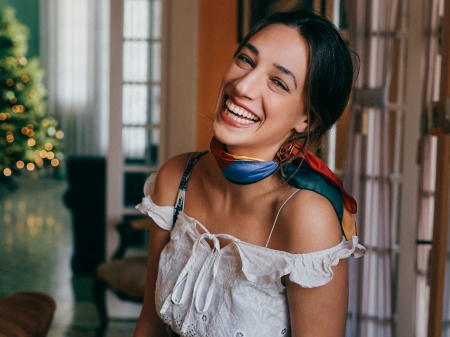 Portrait of London wedding reportage photographer Chloe Delmonte, of the UK London wedding photography by Chloe Delmonte, of England United Kingdom