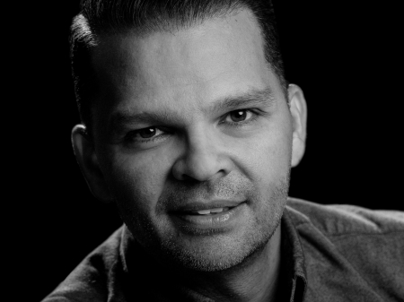 BW studio portrait of San Jose-CR wedding photographer Mauricio Urena of Costa Rica San Jose-CR wedding photography by Mauricio Urena of Costa Rica